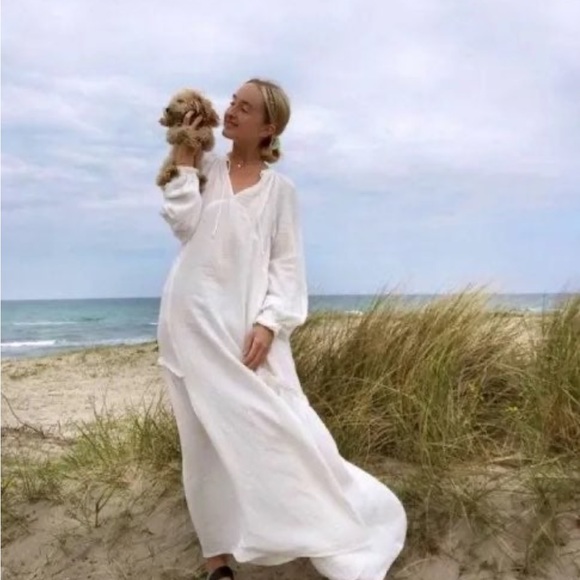 H&M gauze v neck dress - Picture 2 of 4